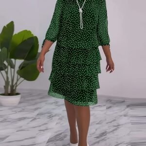 Plius dydžio moteriška elegantiška laisvalaikio suknelė